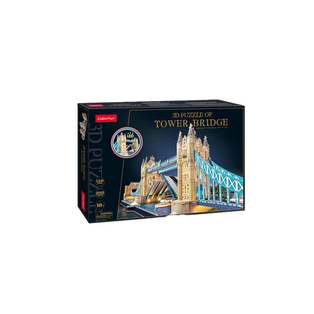 Cubic Fun CubicFun Eiffel Tower Night Edition 3D Puzzle Interactive Building Toy 3y+ (51 Pieces)