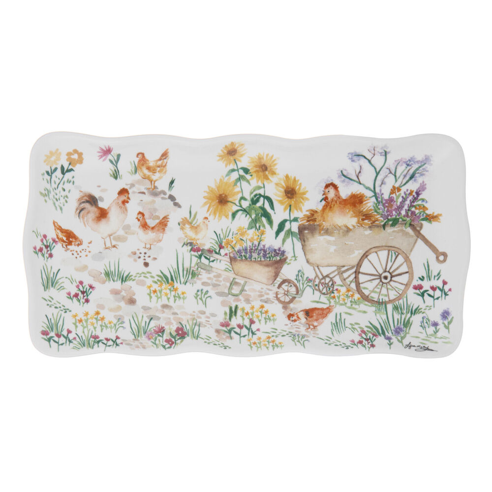 Ashdene 28x14cm Garden Hens Kitchen Serving Dish Tray Food Platter
