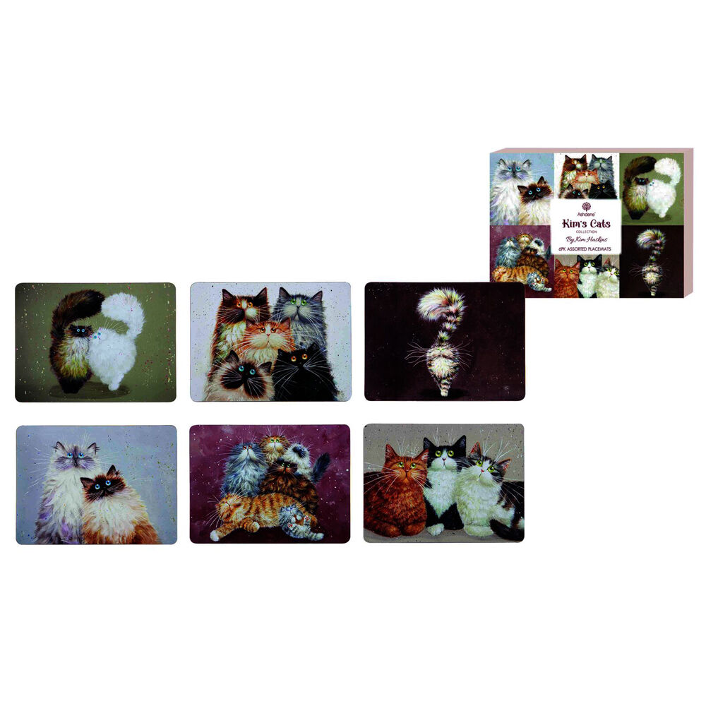 Ashdene Kim's Cats Rectangle Kitchen Dining Table Placemat 29x21.5cm (6 Pieces) — image 2