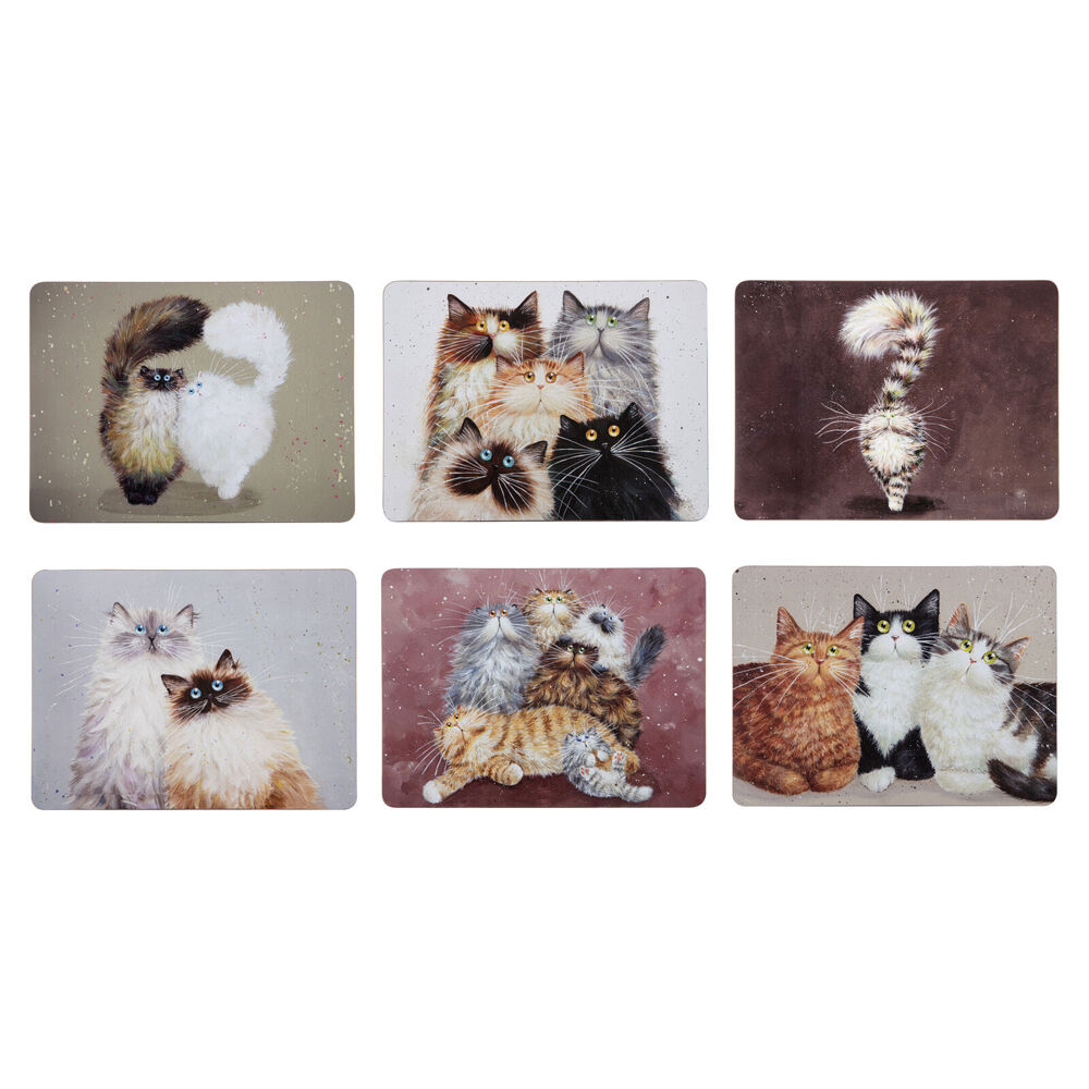 Ashdene Kim's Cats Rectangle Kitchen Dining Table Placemat 29x21.5cm (6 Pieces)