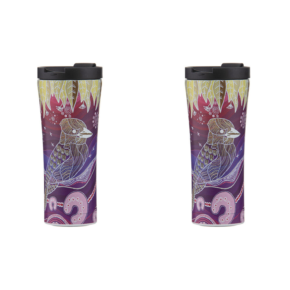 Ashdene Spirit Land Kookaburra Stainless Steel Travel Mug Tumbler 500ml (2 Pack)