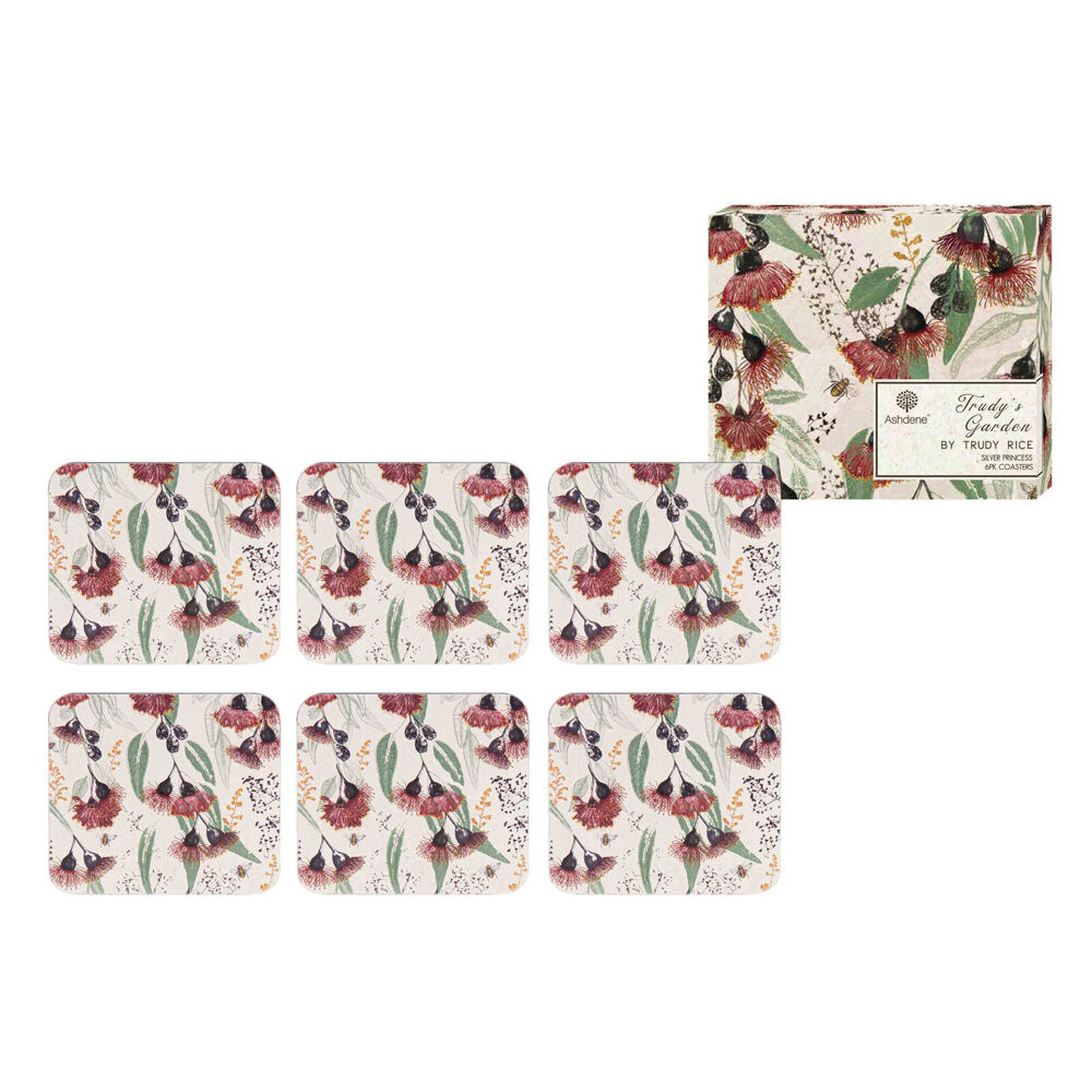 Ashdene Trudy's Garden Silver Princess Cup Mug Drink Coaster 11x9.7cm (6 Pieces) — image 2