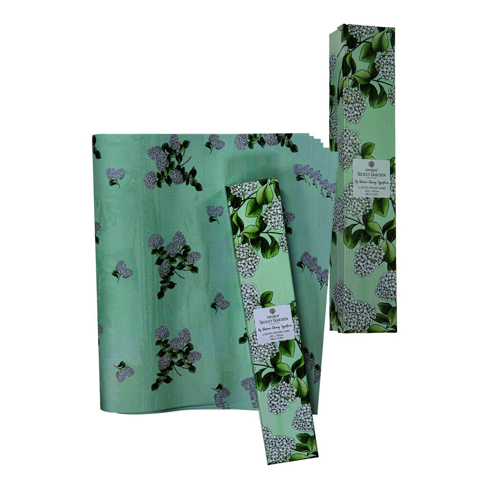 Ashdene Secret Garden Fresh Linen Scented Fragrant Drawer Liners 42x58.5cm (6 Pieces) — image 2