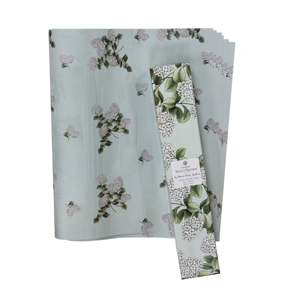 Ashdene Secret Garden Fresh Linen Scented Fragrant Drawer Liners 42x58.5cm (6 Pieces)