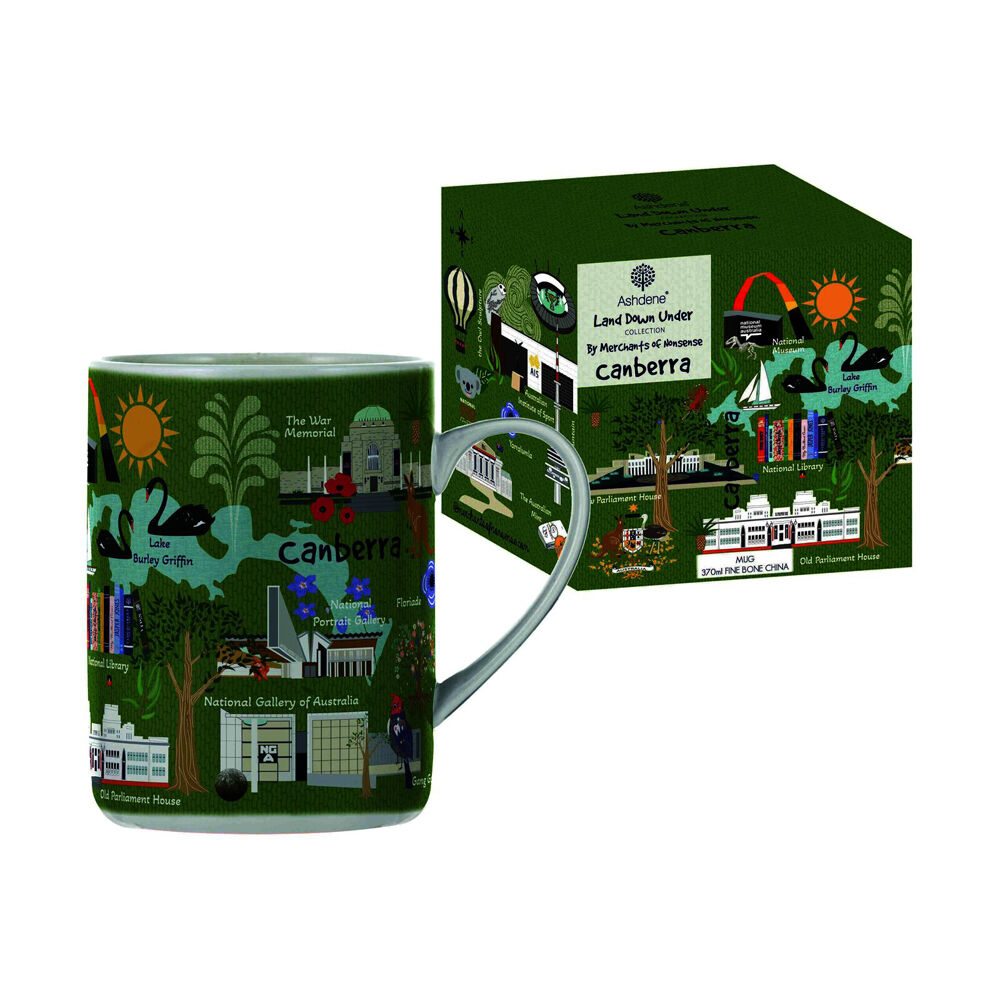 Ashdene Green 370ml Land Down Under Canberra Bone China Drinking Mug — image 2