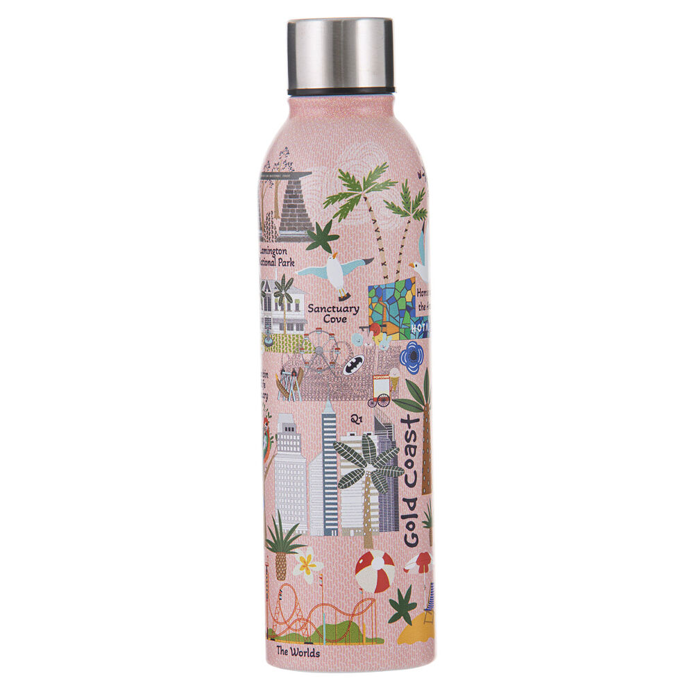 Ashdene 500ml Land Down Under Gold Coast Stainless Water Bottle Flask