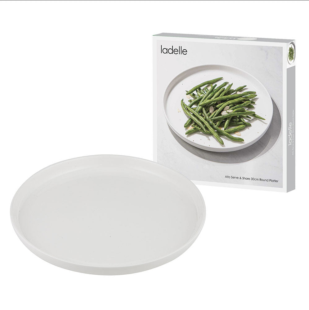 Ladelle Alto Serve & Share Round White Platter Kitchen Dinnerware/Serveware 30x3cm — image 2