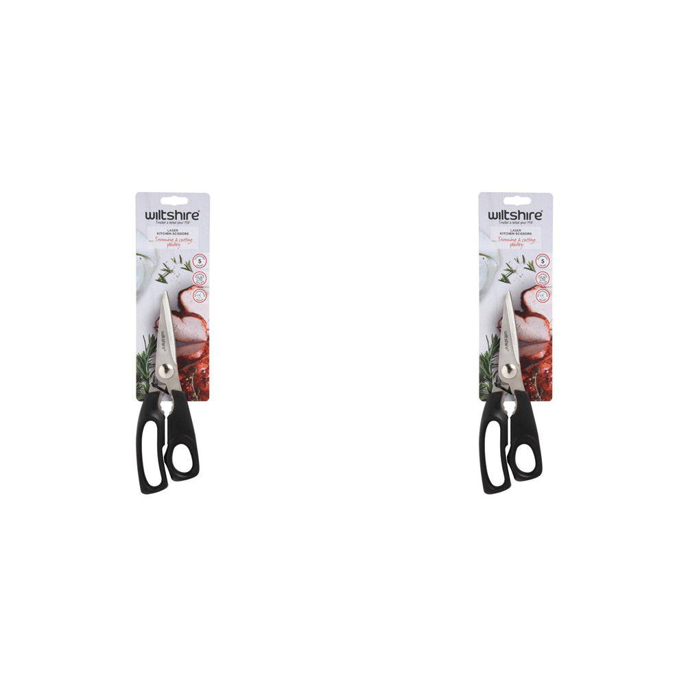Wiltshire General Multi-Purpose Laser Universal Kitchen Shears Scissors (2 Pack)