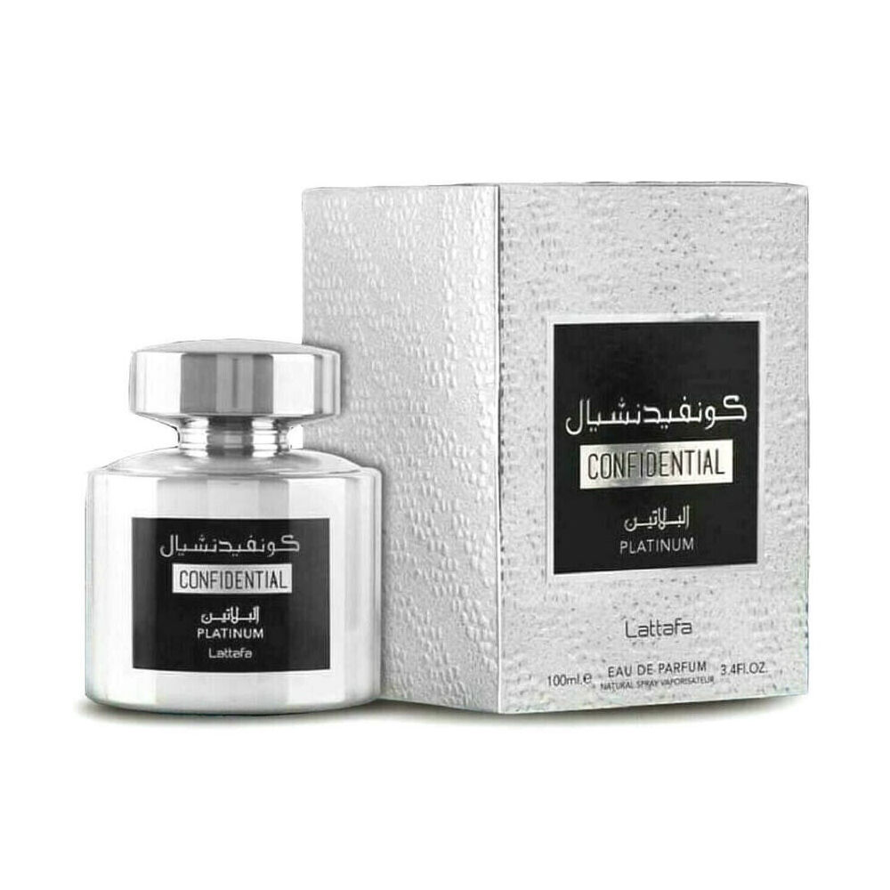 Lattafa 100ml EDP Eau De Parfum Confidential Platinum Fragrance For Men