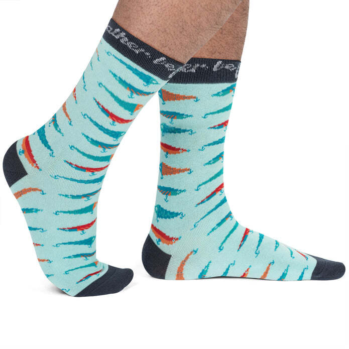 Lavley I'd Rather Be Fishing Casual Unisex Outdoors Crew Length Novelty Socks — image 2