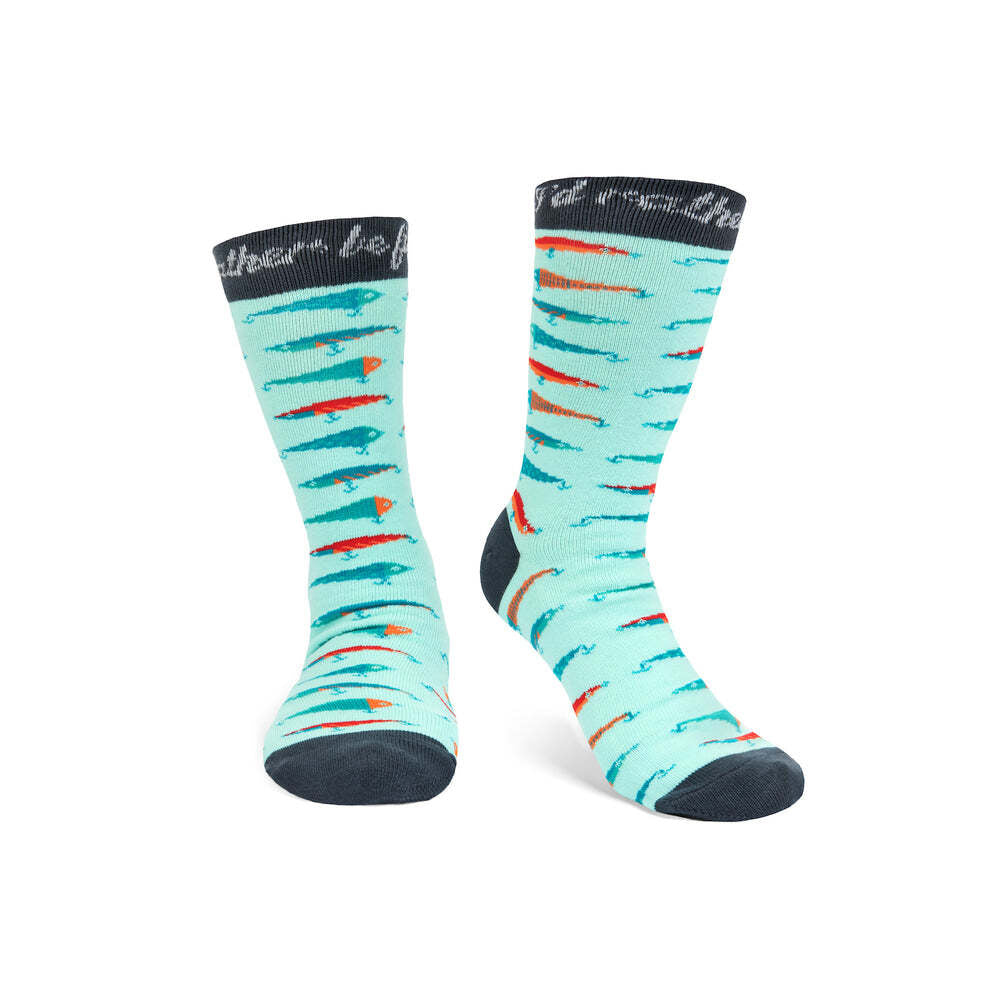Lavley I'd Rather Be Fishing Casual Unisex Outdoors Crew Length Novelty Socks