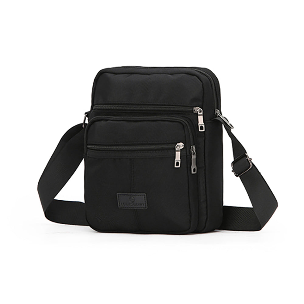 Louise Berry Louis Berry Nylon Three Zipper Cross Body/Shoulder Purse/Bag 19x10x23cm - Black