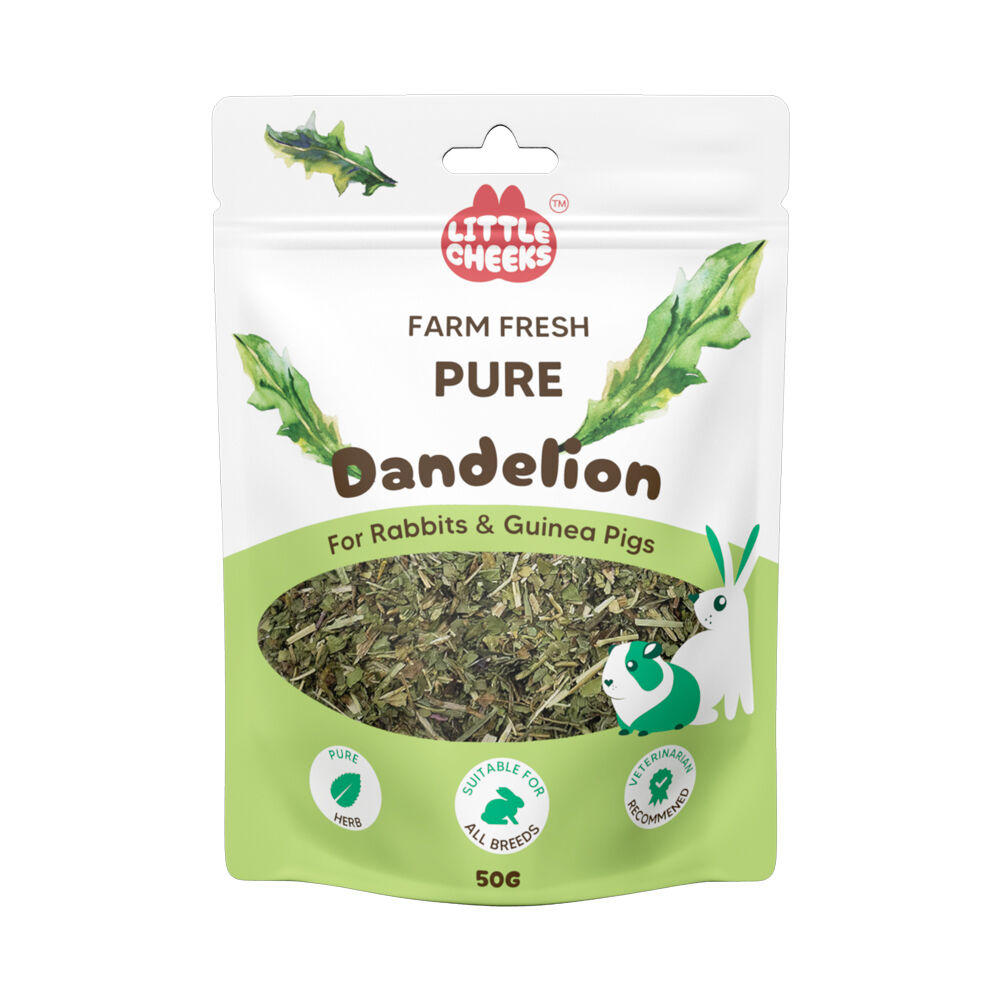 Little Cheeks 50g Farm Fresh Pure Dandelion Leaf Rabbit/Guinea Pig Food Treats