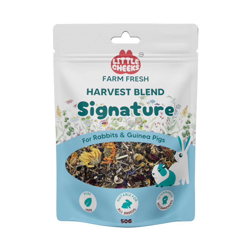 Little Cheeks Farm Fresh Harvest Blend Signature Rabbit/Guinea Pig Food 50g (4 Pack) — image 2
