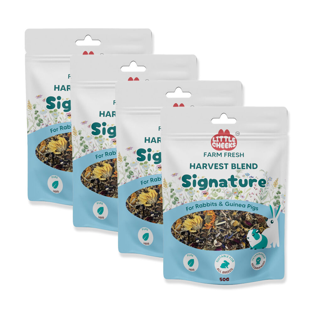 Little Cheeks Farm Fresh Harvest Blend Signature Rabbit/Guinea Pig Food 50g (4 Pack)