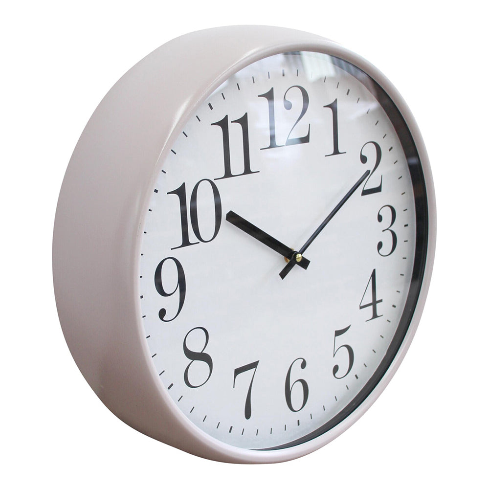 LVD Sandy Day Metal Glass 40cm Wall Clock Round Analogue Hanging Home Decor Beige — image 2