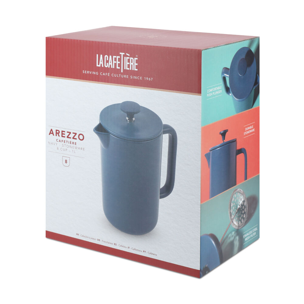 LA Cafetière La Cafetiere Arezzo Cafetiere Coffee Press Maker Up to 8 Cups 1L Navy — image 8