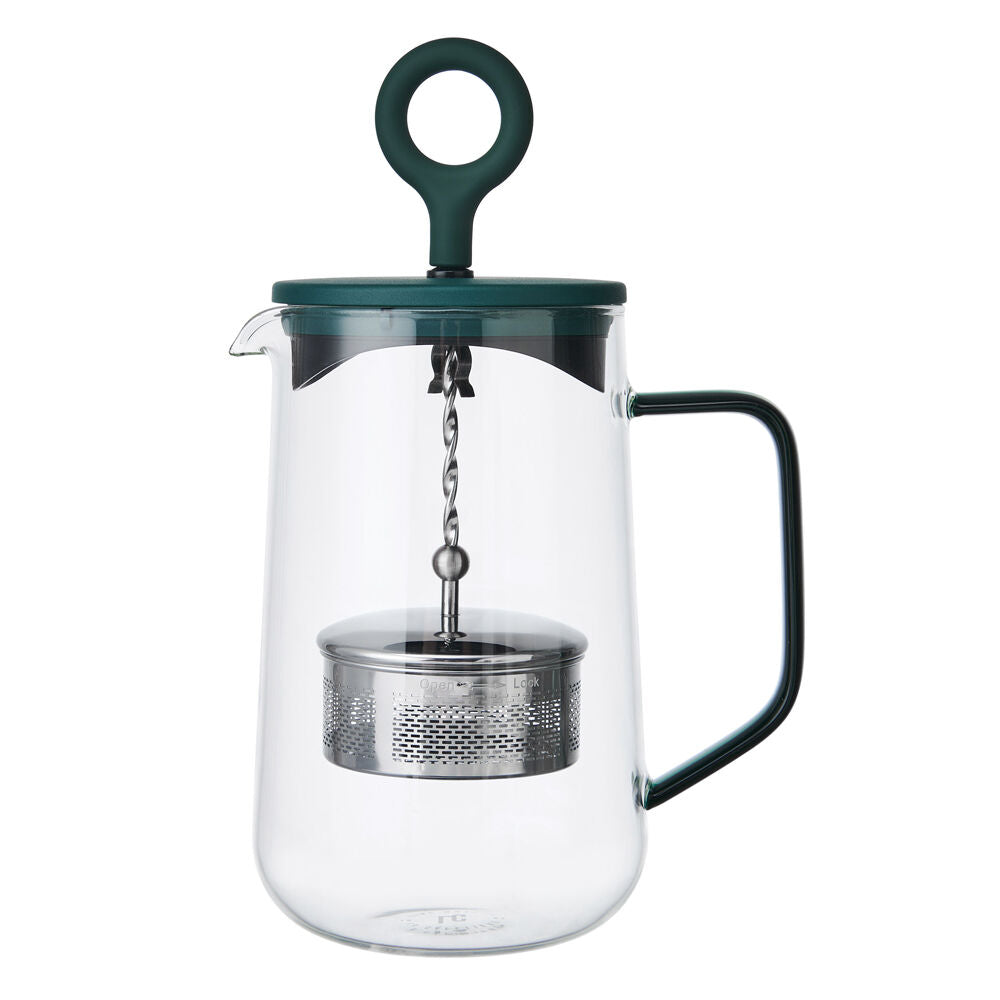 LA Cafetière La Cafetiere Gyro Glass Spinning Infuser 1.25L Teapot 11x20x28cm Green