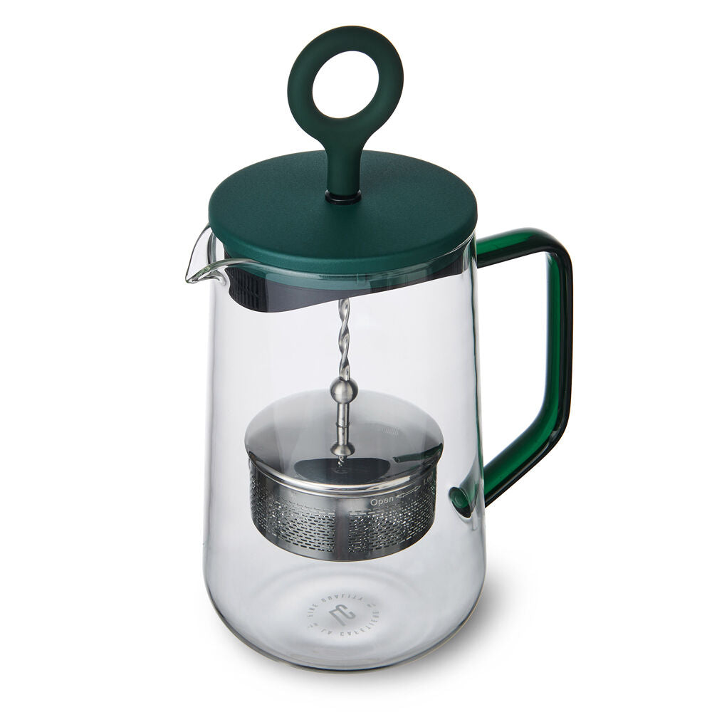 LA Cafetière La Cafetiere Gyro Glass Spinning Infuser 1.25L Teapot 11x20x28cm Green — image 2