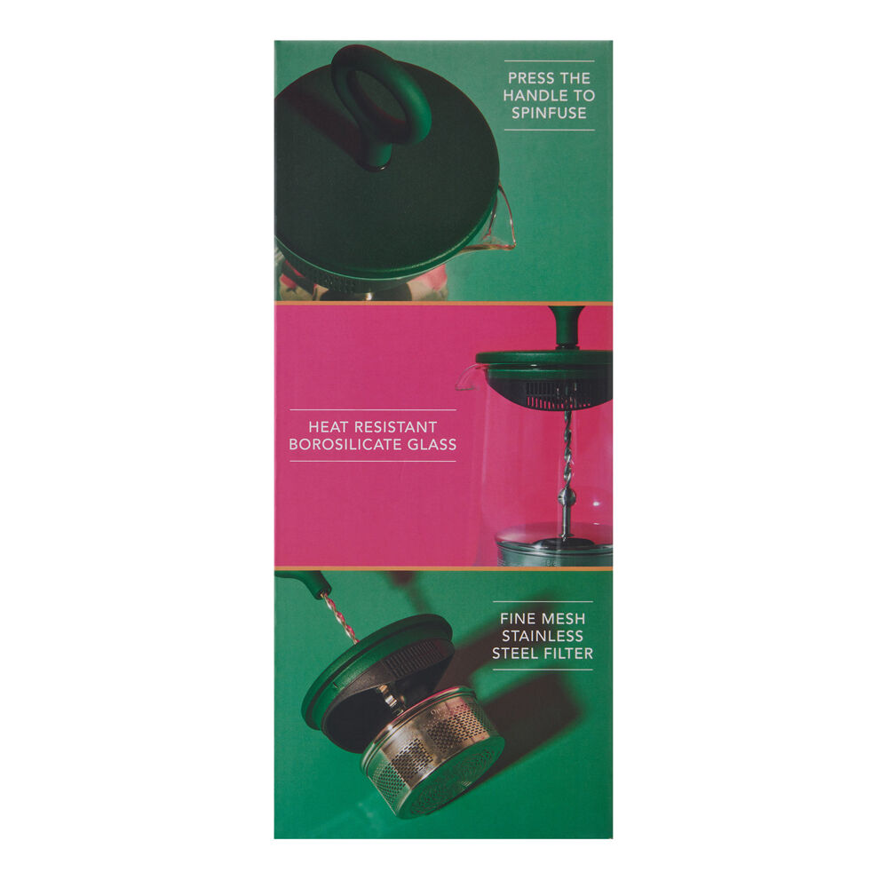 LA Cafetière La Cafetiere Gyro Glass Spinning Infuser 1.25L Teapot 11x20x28cm Green — image 7