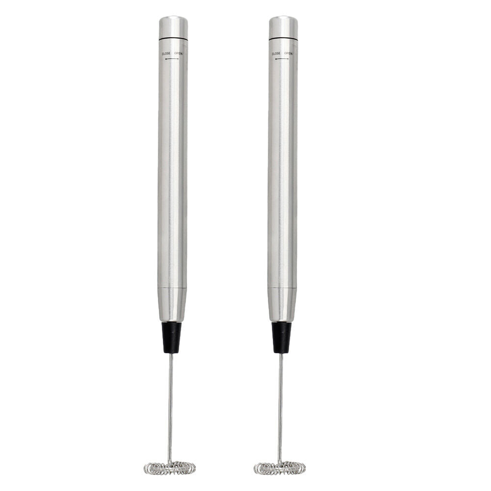 LA Cafetière La Cafetiere Portable Handheld Stainless Steel Drinks Milk Frother 2x1x10cm (2 Pack)