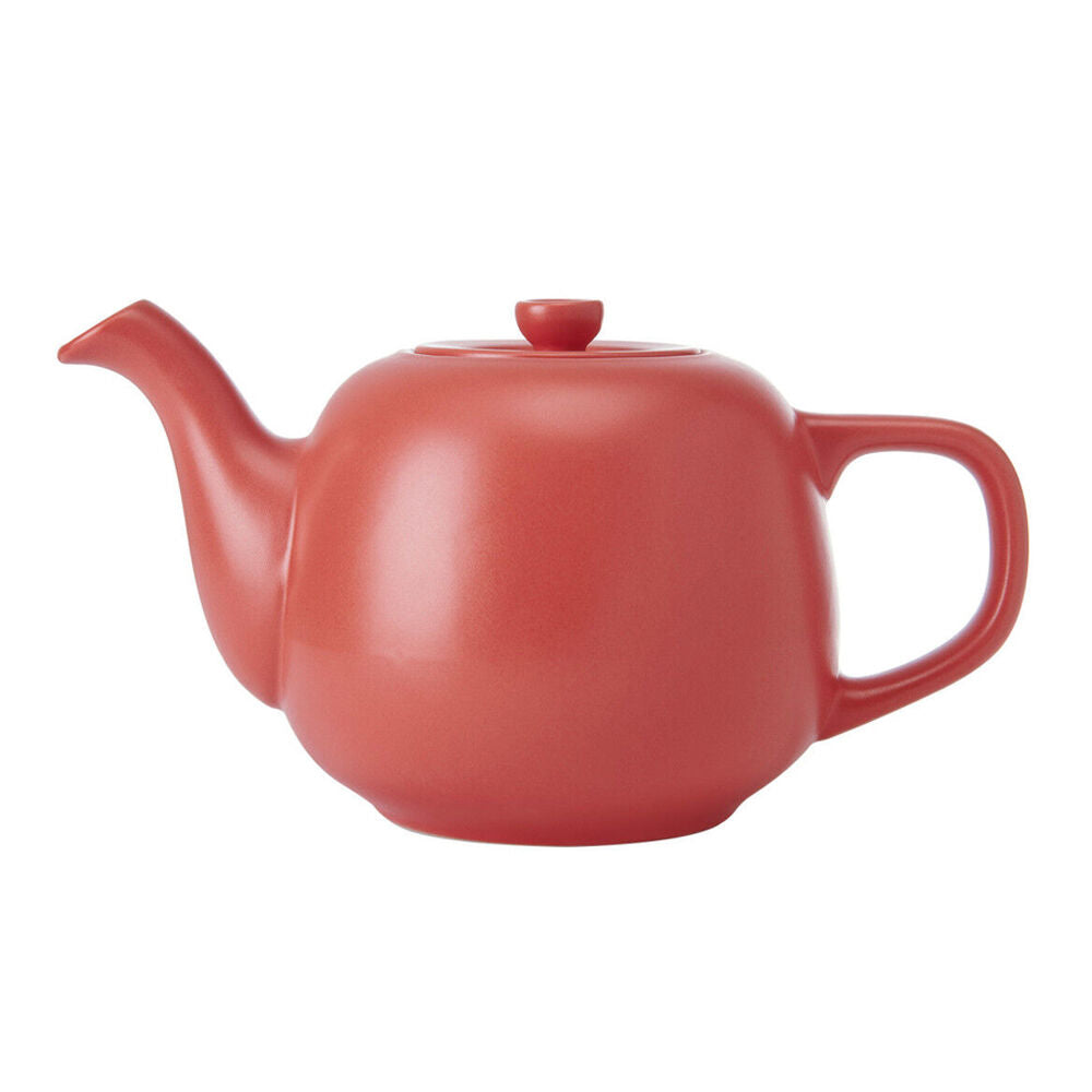 LA Cafetière La Cafetiere Stoneware Classic Teapot Kettle Serving/Brewing Pot 600ml Red