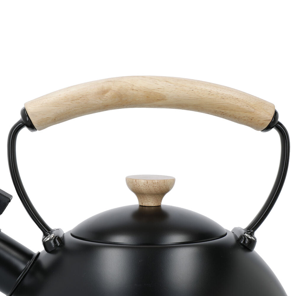 LA Cafetière La Cafetiere Stovetop Whistling Tea Kettle w/ Beechwood Handle 1.6L Black — image 5