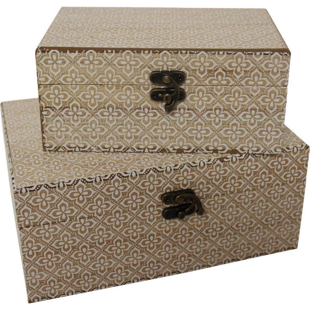LVD 2PK Trellis Stamp Storage Box Organiser Accessory Keeper Set Rectangle