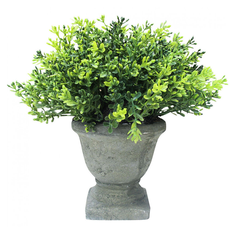 LVD Plastic 23cm Faux/Artificial Green Plant Wide Urn w/Ceramic Vase/Pot Home Decor — image 2