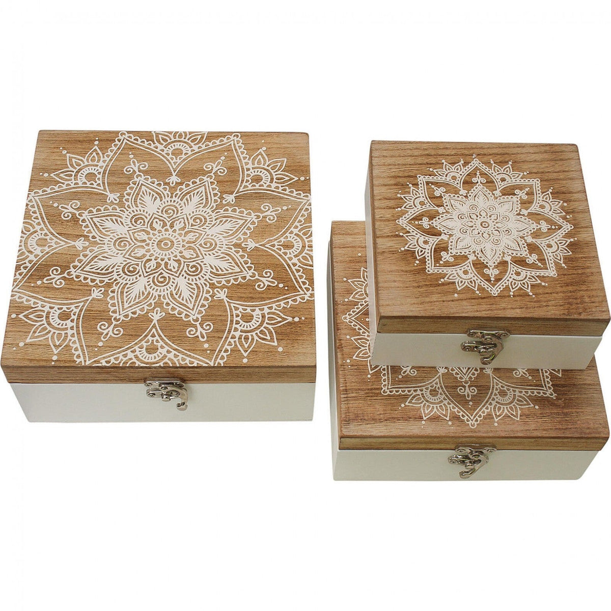 LVD MDF Boxes w/ Drawers Nevada Home/Kitchen Storage/Organisation Beige/White (3 Pieces) — image 2