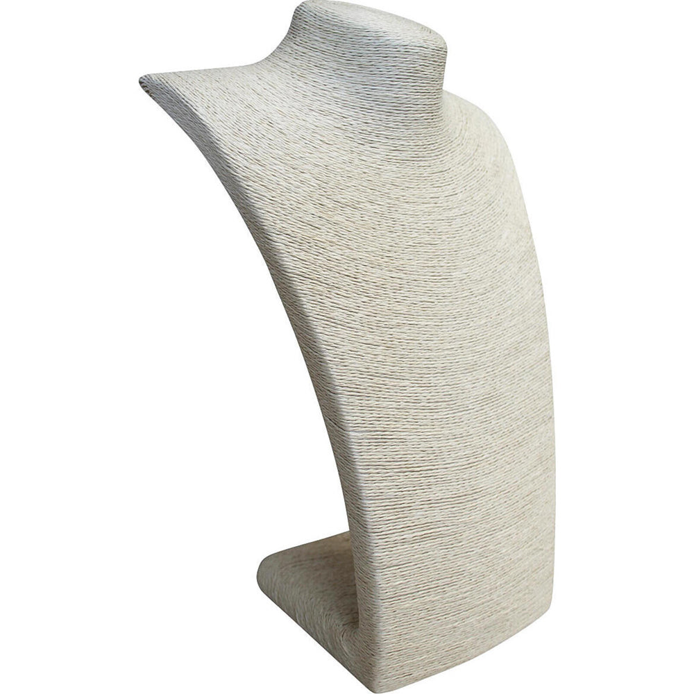 LVD MDF Linen 37cm Display Bodice Jewellery Storage Organiser Large Ivory Colour