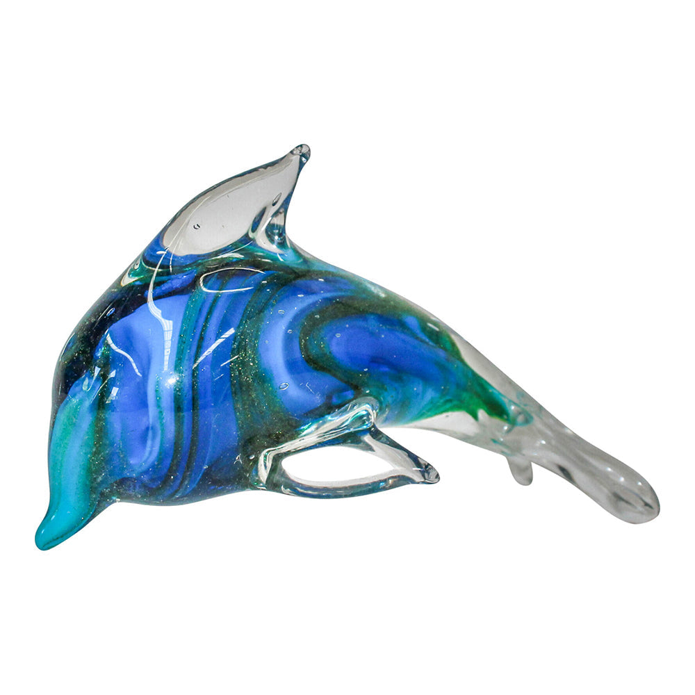 LVD Glass 12cm Dolphin Home Decorative Paperweight Tabletop/Shelf Ornament Marine