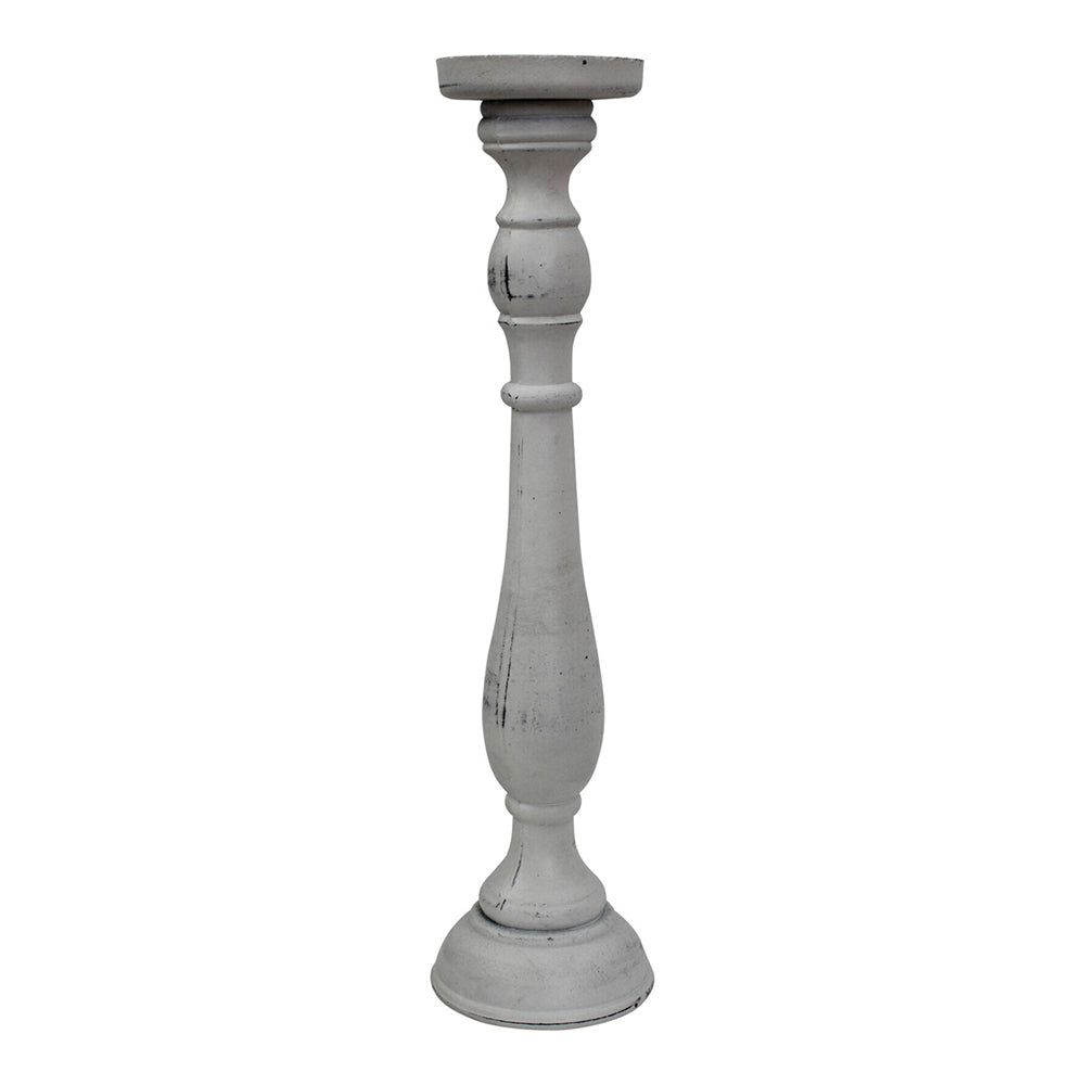 LVD MDF/Metal Harper 47cm Pillar/Taper Stick Candle Holder Home Decor Display Grey
