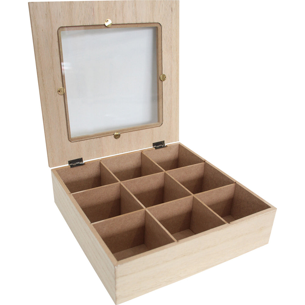 LVD Sari MDF 24cm Jewellery Display Box Accessory Organiser Decor Storage Square — image 2