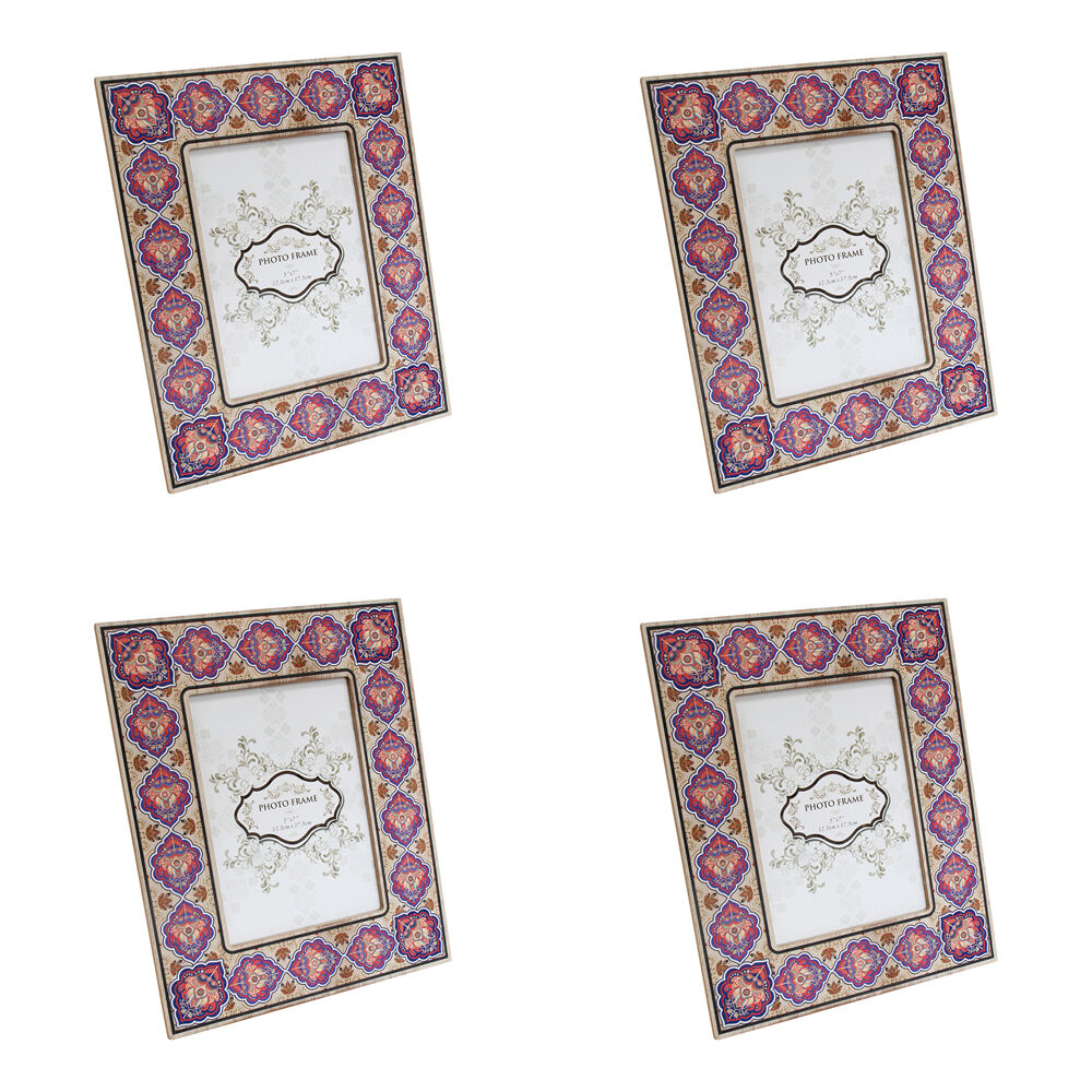LVD Wooden Glass Picture/Photo Decor Frame 5x7 21.5x26.5x1.5cm Sari (4 Pack)