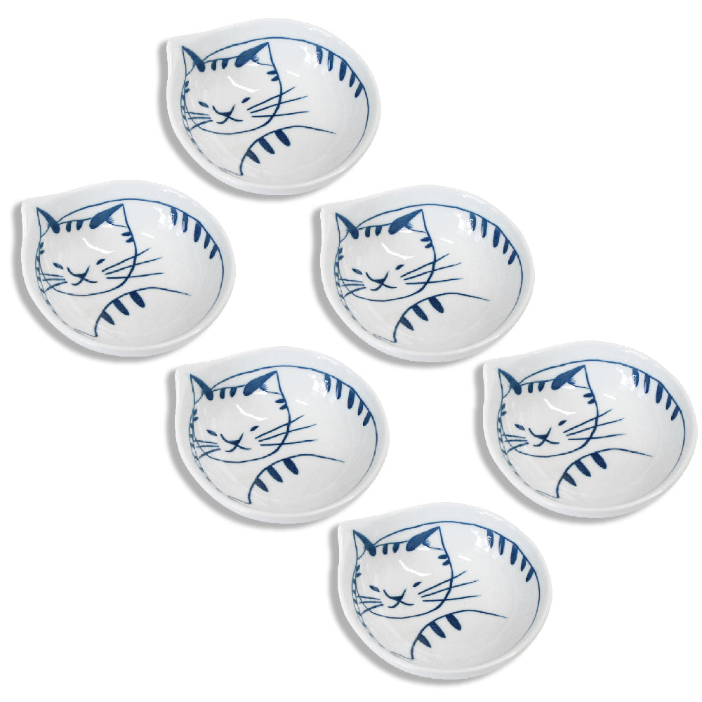 LVD Ceramic 11.5cm Simba Cat Bowl Round Serving Soup Dish Dinnerware Small White (6 Pack)