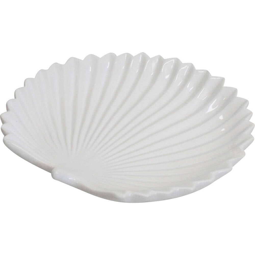 LVD Palm Ceramic Plate Trinket Dish/Jewellery Holder Decor Small 15cm White