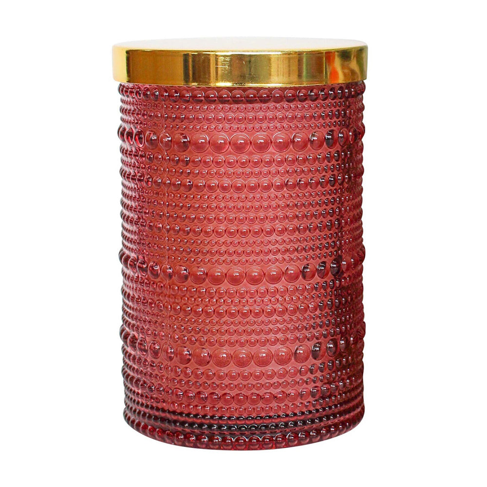 LVD Glass/Wax 12.5cm Scented Tealight Candle Christmas Home Fragrance Display Red