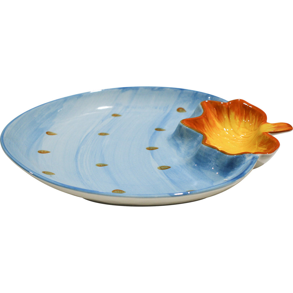 LVD Blueberry Ceramic 29cm Plate Snack/Nuts Food Serving Dish Tabletop Home Decor (2 Pack) — image 3