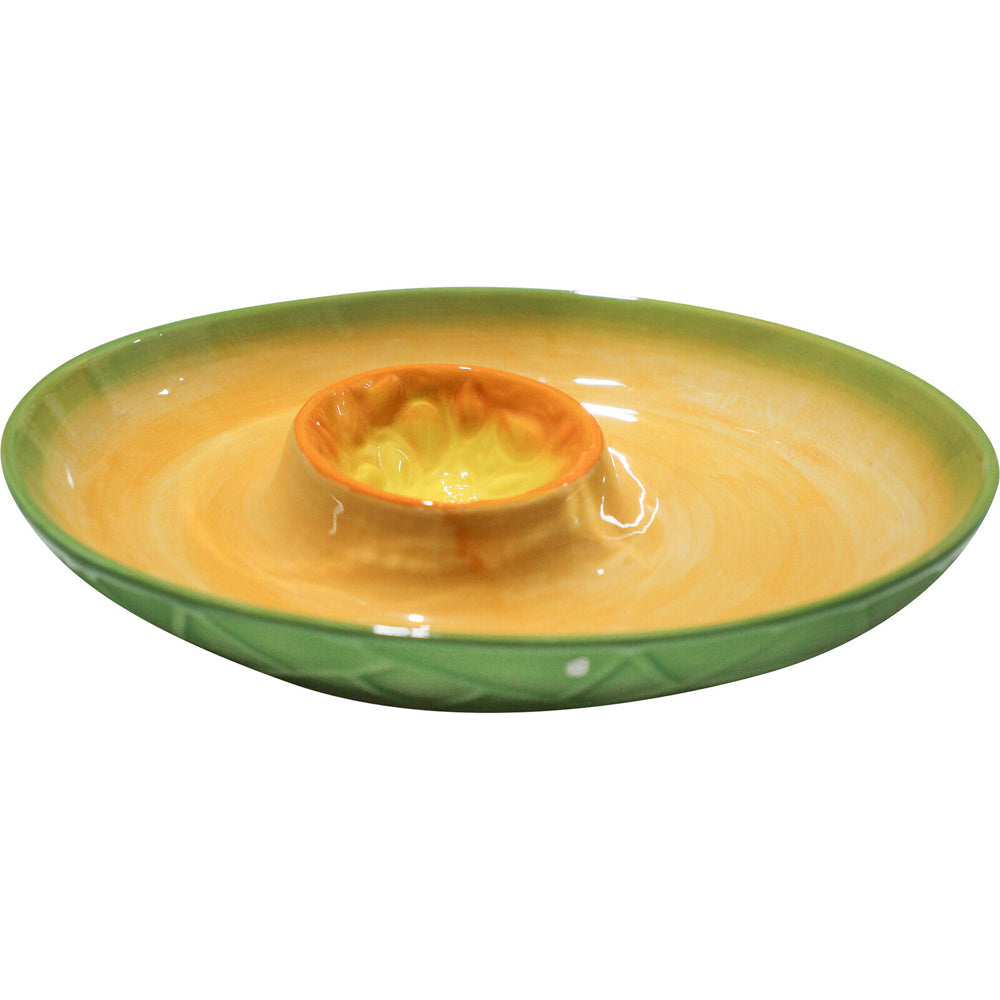 LVD Rockmelon Ceramic 24cm Dip Plate Snack/Salad Serving Dish Tabletop Home Decor — image 3