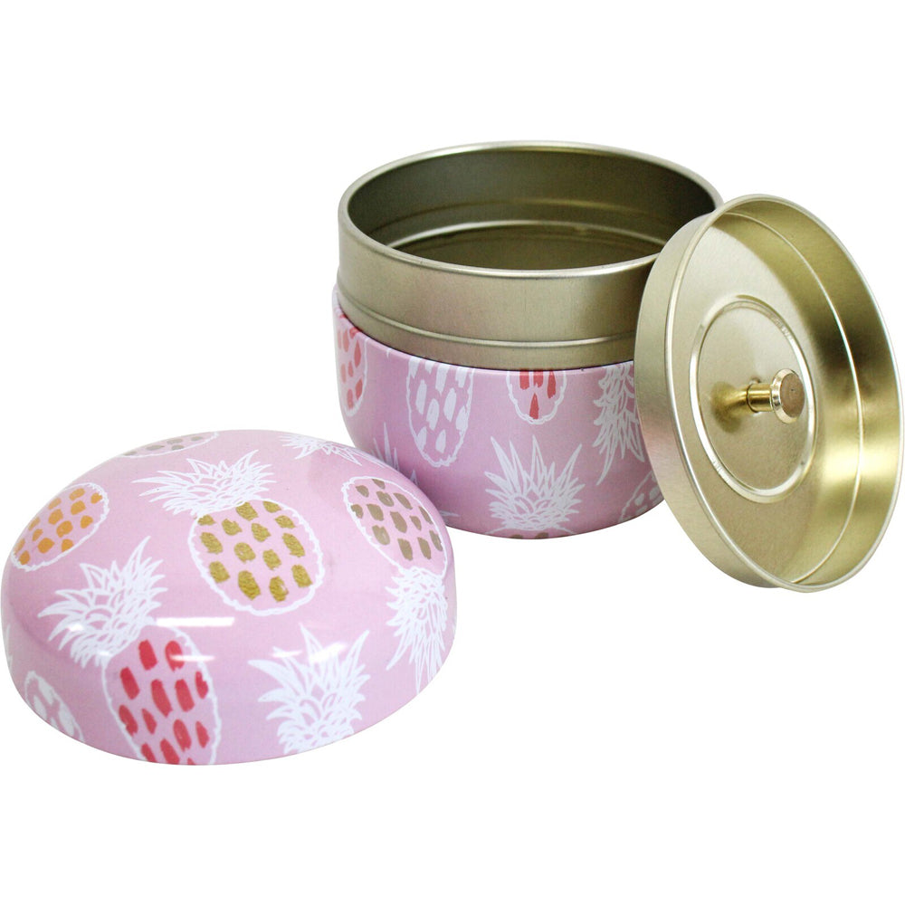LVD Pink Blossom 8.5cm Metal Tin Home/Bedroom Decorative Jewellery Trinket/Canister — image 2