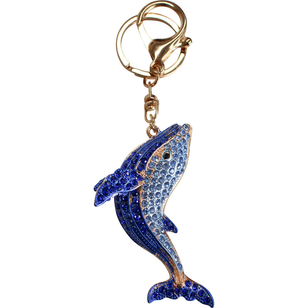 LVD Metal Whale Keyring Keychain Hanging Charm Women's Accessory 7cm Blue