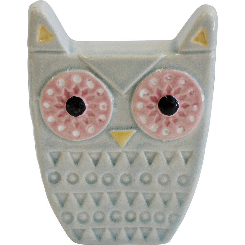 LVD Quirky Owl Ivory Decorative Sculpture Tabletop Home/Lounge Indoor Decor