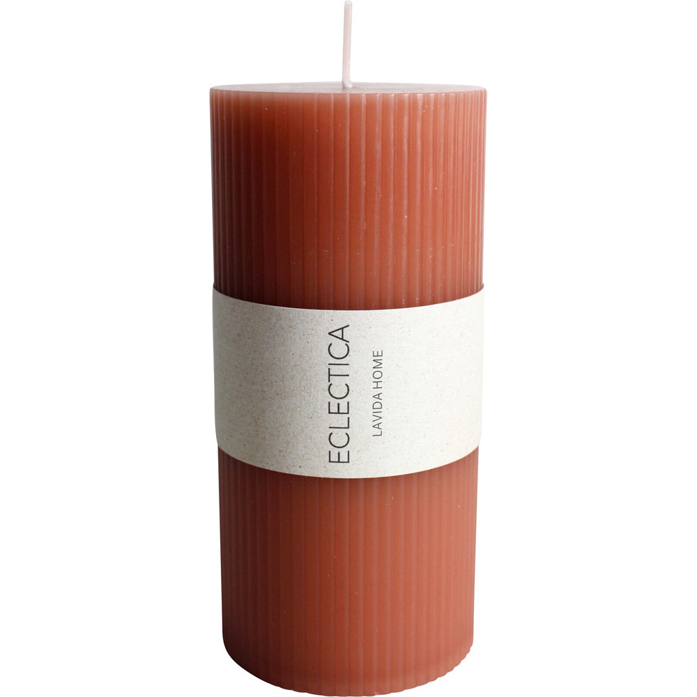 LVD Wax Oversized Candle Elegant Decorative Home Indoor Decor 7x15cm Red