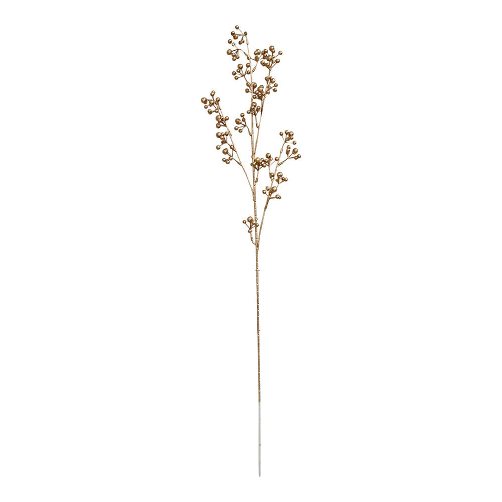 LVD Faux 80cm Stem Berries Artificial/Fake Home/Office Decor Foliage Plant Gold (6 Pack) — image 2