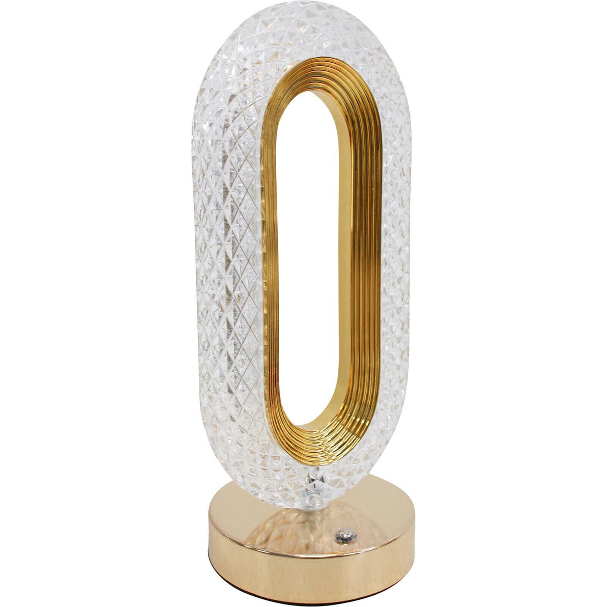 LVD 26cm Plastic USB Lantern Chanel Home/Room Tabletop Lamp Night Light Gold — image 2
