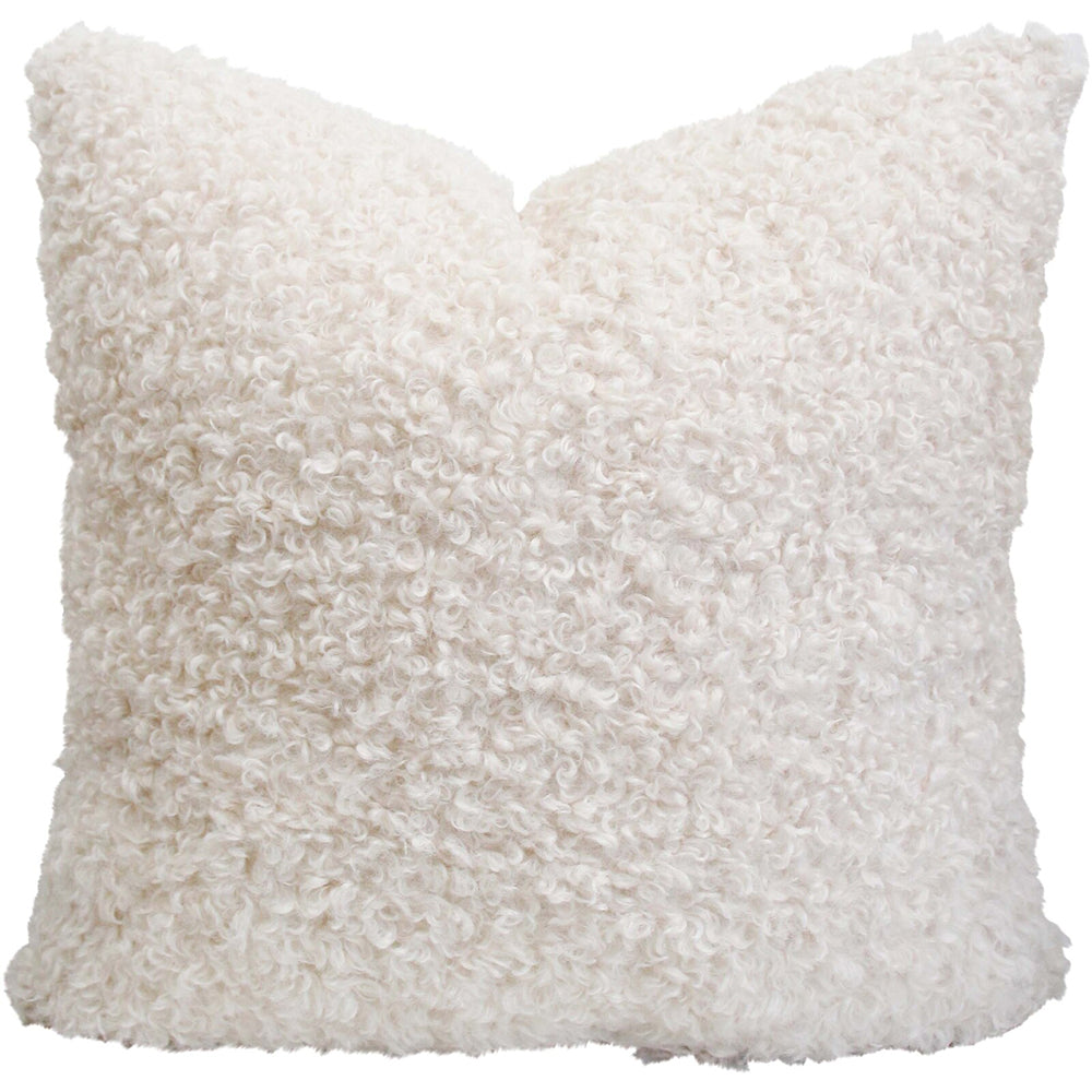 LVD Soft Cushion Curly White Decorative Home/Lounge Bedroom Decor 45x45cm