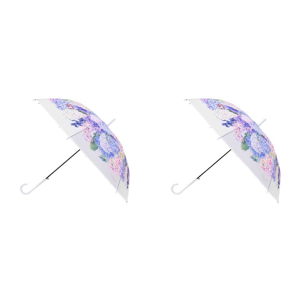 LVD Women's Folding Umbrella Floral Sun/Rain Shade Hydrangeas 80cm Assorted (2 Pack)