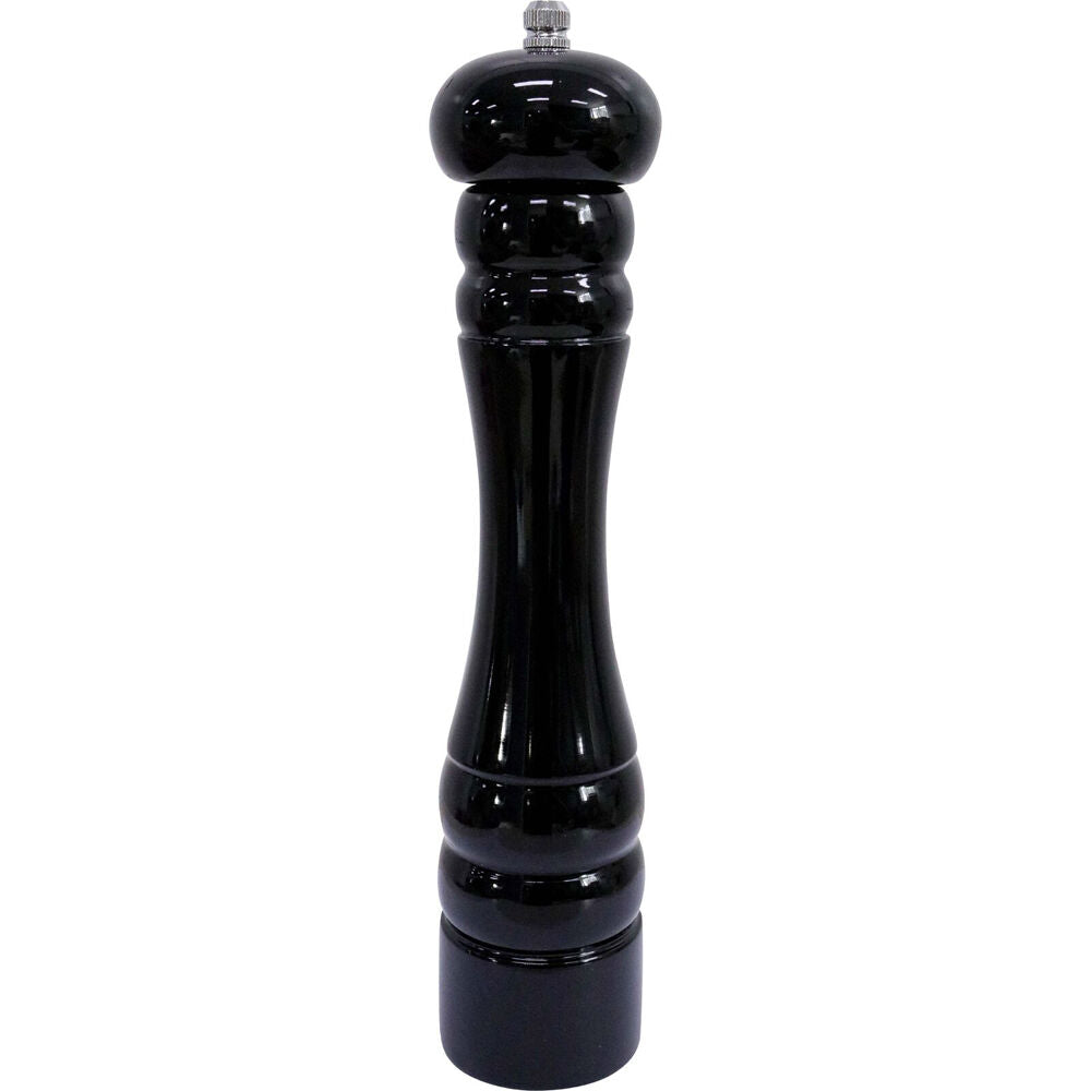 LVD 5x5x27cm Black Timber Wooden Sleek Tall Salt/Pepper Grinder Large