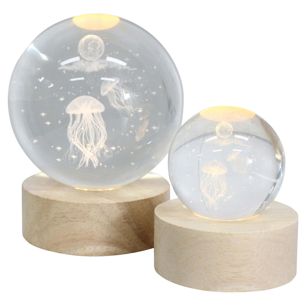 LVD Glass/MDF Jellyfish LED Ball Home Tabletop Decor Large — image 2